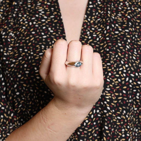 Piaget aquamarine, diamond and aquamarine ring - Picture 2 of 2